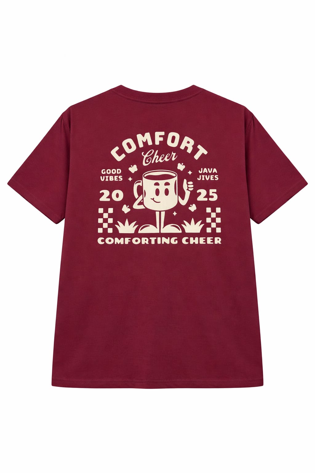 Comforting Cheer T-shirt Burgandy