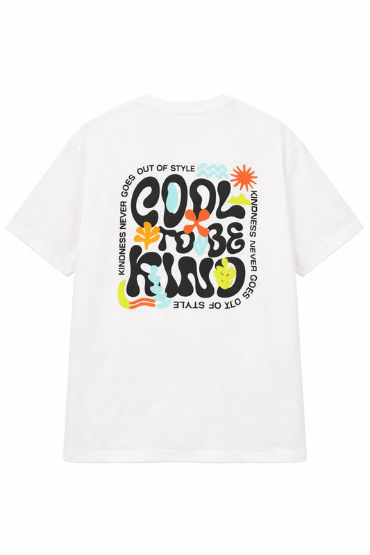 White color Cool to Be Kind T-shirt