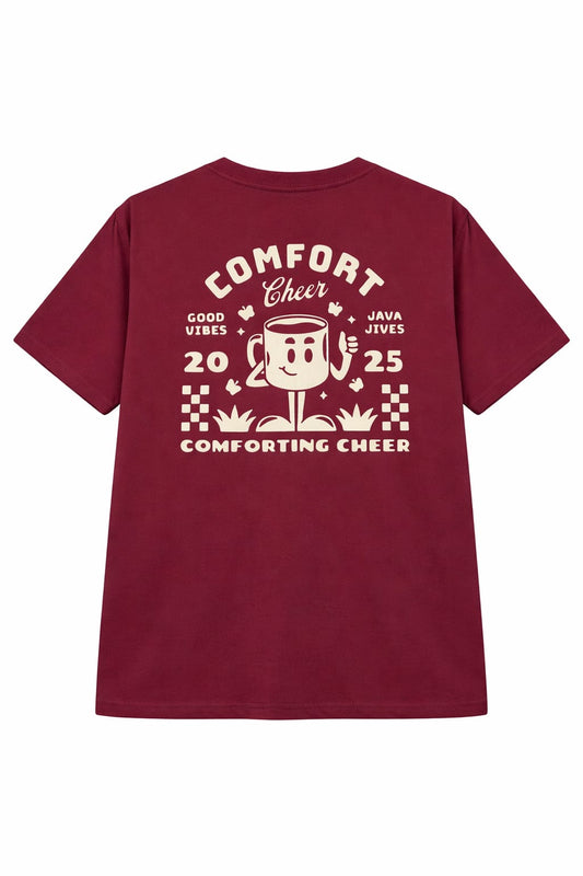 Comforting Cheer T-shirt Burgandy
