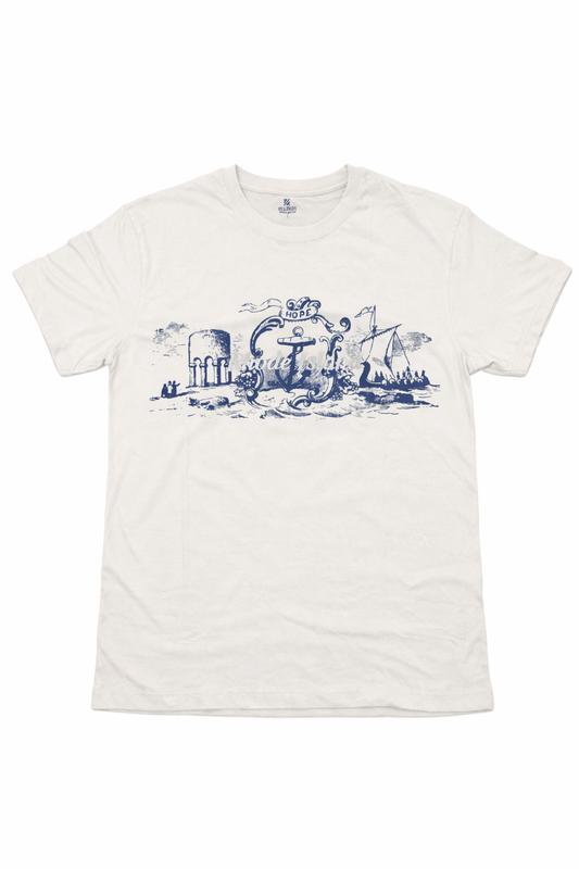 white vintage anchor